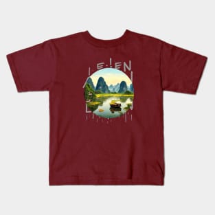 asian landscape design Kids T-Shirt